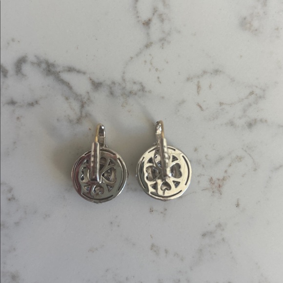 Judith Ripka blue and white sapphire Earrings - Picture 6 of 6